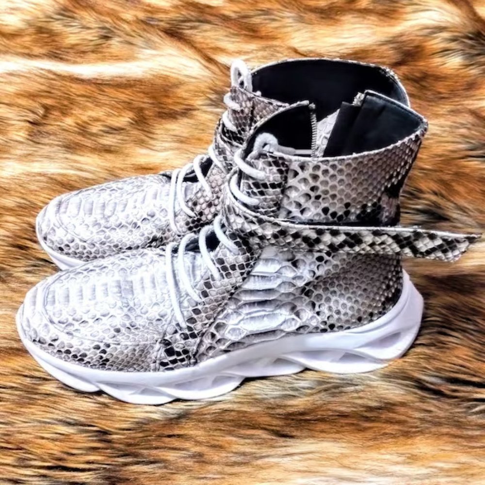 Python Snakeskin High Top Sneakers - Picture 10 of 13